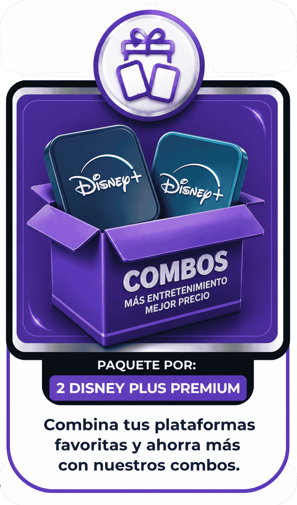 PIN DISNEY PLUS PREMIUM - PAQUETE X2