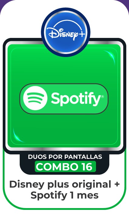 COMBO DISNEY PLUS OR - SPOTIFY 1 MES