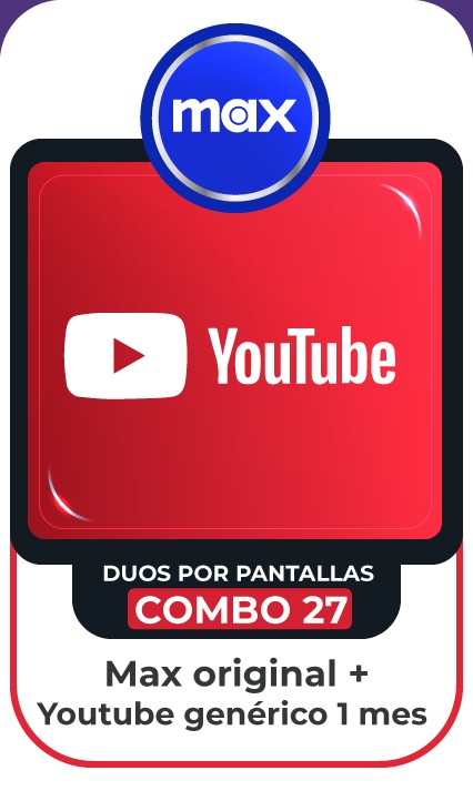 COMBO HBO MAX ORG - YOUTUBE 1 MES
